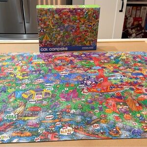 Antelope Cat Campsite Puzzle - Vibrant Multicolor